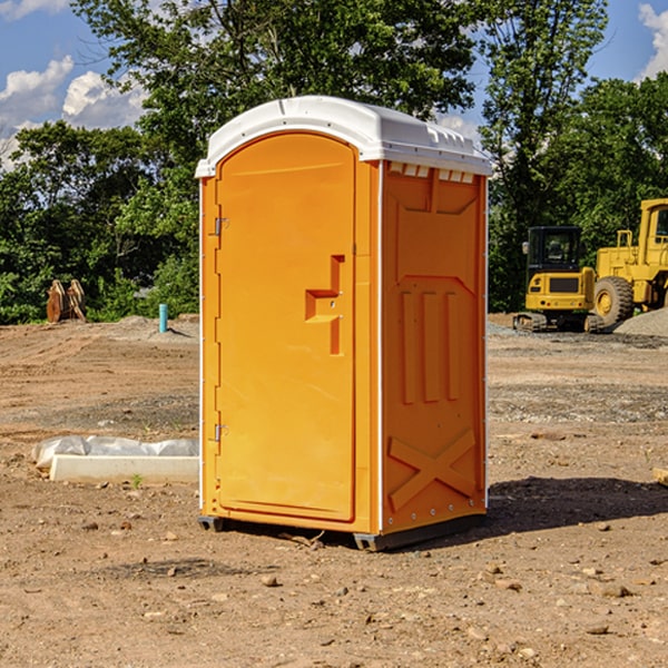 how often are the porta potties cleaned and serviced during a rental period in Harwick